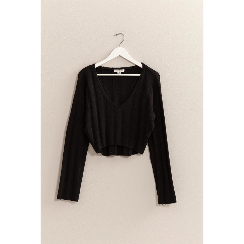 CROPPED SWEATER TOP