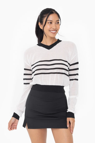 RETRO STRIPE PULLOVER KNIT SWEATER