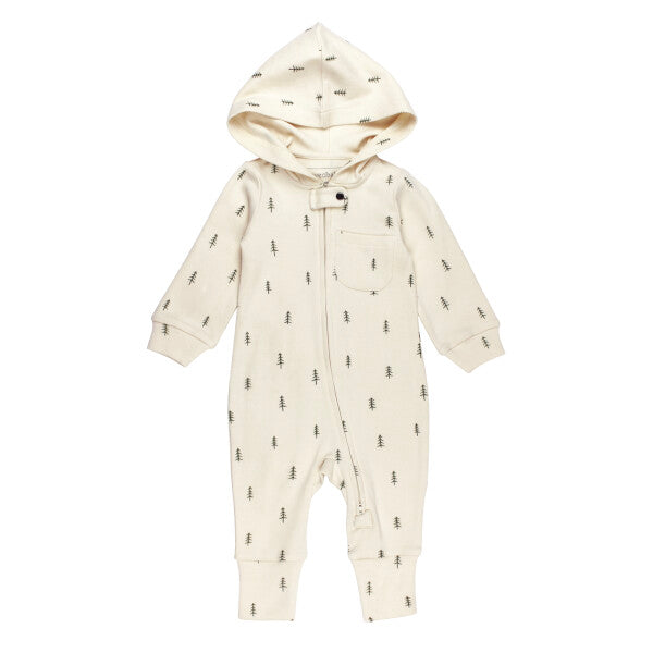 ORGANIC TREE ZIPPER ROMPER