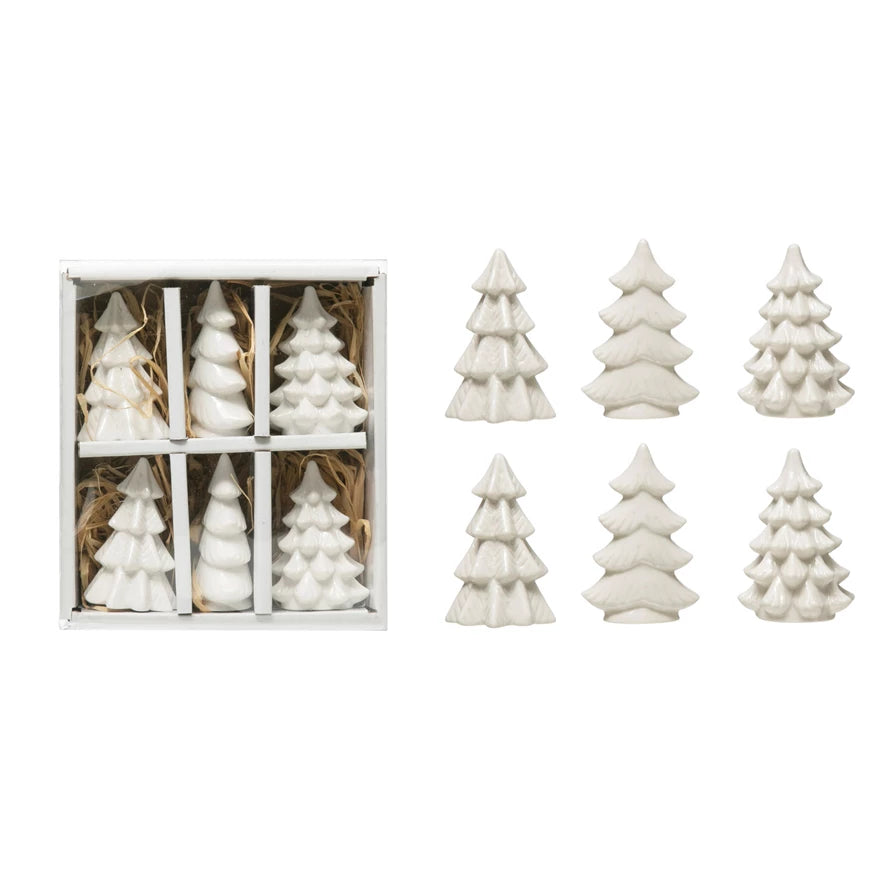 STONEWARE TREES SET