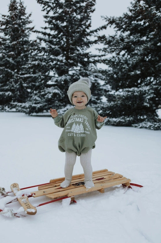 FARM FRESH CHRISTAMS SWEATSHIRT ROMPER