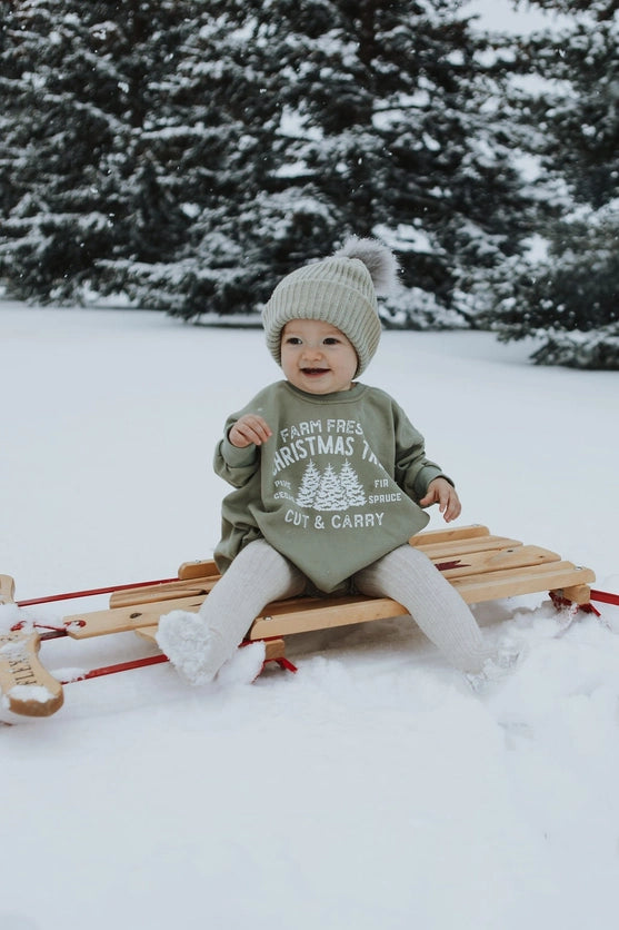 FARM FRESH CHRISTAMS SWEATSHIRT ROMPER