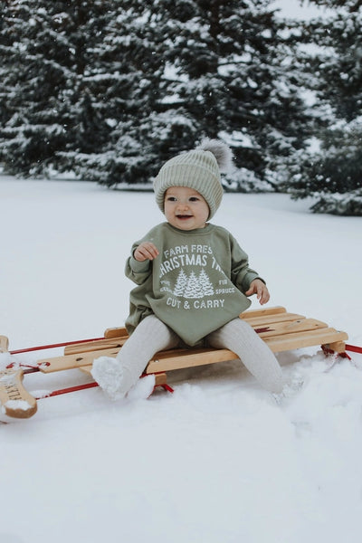 FARM FRESH CHRISTAMS SWEATSHIRT ROMPER
