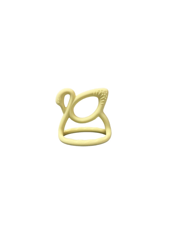 PINK 3D SILICONE SWAN TEETHER